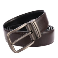 HKM-164499 Genuine Leather Men's Ratchet Belt with Customisable Pin Buckle - Model Ly35-3950-2