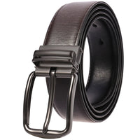 HKM-164499 Genuine Leather Men's Ratchet Belt with Customisable Pin Buckle - Model Ly35-3950-2