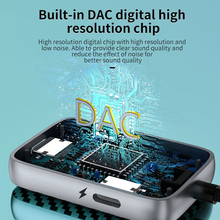 KTX-965779 USB-C to AUX Headphone Jack and Charger Adapter with DAC Digital Audio Function