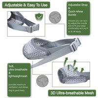 HKM-893907 Breathable Adjustable Mesh Dog Muzzle for Medium Dogs - Ideal for Biting and Barking Control