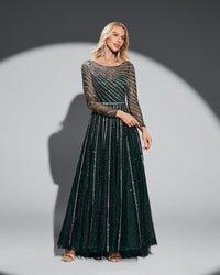 HKM-267091 Elegant Green Formal Evening Dress - EZ25059 Design