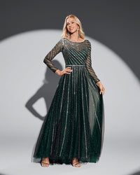 HKM-267091 Elegant Green Formal Evening Dress - EZ25059 Design