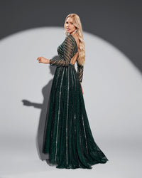 HKM-267091 Elegant Green Formal Evening Dress - EZ25059 Design