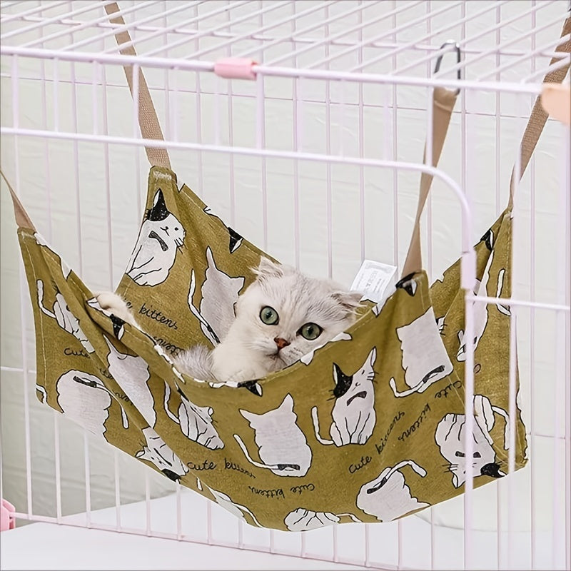 HKM-663379 Breathable Multi-Color Cotton Hemp Cat Hammock for Hanging Nest in Pet Cage
