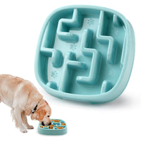 HKM-175187 Slow Feeding Dog and Cat Bowl with Anti-Slip Design - Maze Style Dish for Healthy Eating, Available in Macaron Colors
