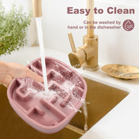 HKM-175187 Slow Feeding Dog and Cat Bowl with Anti-Slip Design - Maze Style Dish for Healthy Eating, Available in Macaron Colors