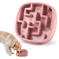 HKM-175187 Slow Feeding Dog and Cat Bowl with Anti-Slip Design - Maze Style Dish for Healthy Eating, Available in Macaron Colors