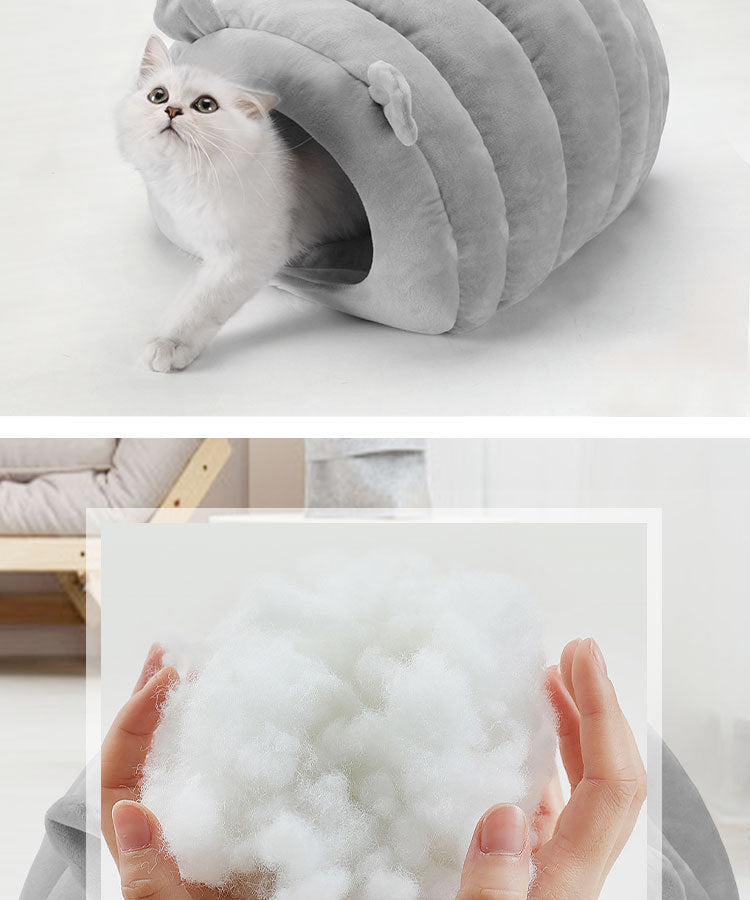 HKM-444883 Winter Warm Cat Nest Pad - Cute Caramel, Pink, Light Gray - Crystal Super Soft & Breathable 43X40X35CM