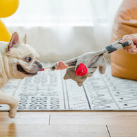 HKM-059091 Interactive Plush Teddy Bear Toy for Small Dogs - Teeth Grinding and Solitude Comfort with Hidden Treats