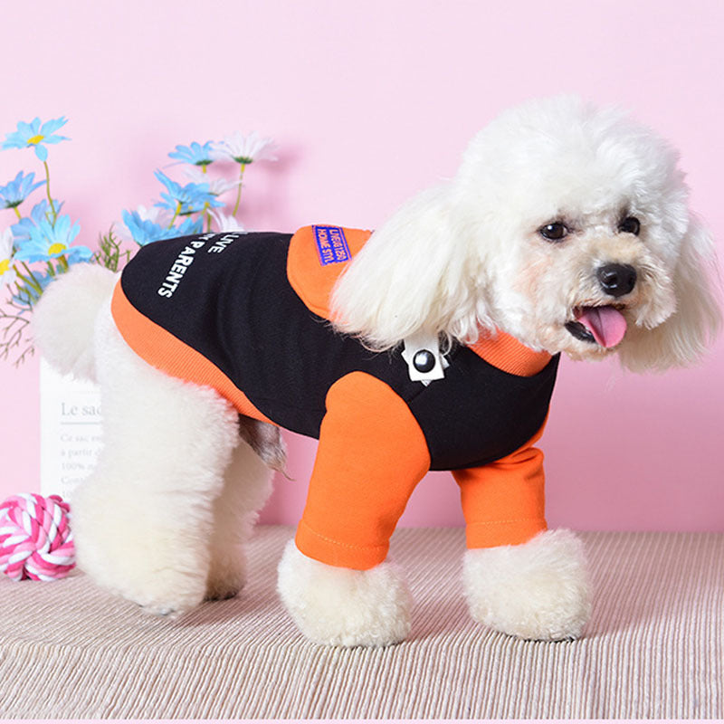 HKM-549011 Two-Legged Cotton Sweater with Detachable School Bag for Small Dogs