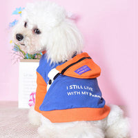 HKM-549011 Two-Legged Cotton Sweater with Detachable School Bag for Small Dogs