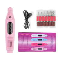 HKM-212691 Portable Nail Pen Polisher with USB Rechargeable Options – Multi-Color Manicure Tool