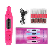 HKM-212691 Portable Nail Pen Polisher with USB Rechargeable Options – Multi-Color Manicure Tool