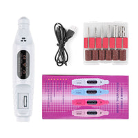 HKM-212691 Portable Nail Pen Polisher with USB Rechargeable Options – Multi-Color Manicure Tool