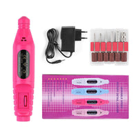 HKM-212691 Portable Nail Pen Polisher with USB Rechargeable Options – Multi-Color Manicure Tool