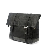 HKM-548819 Leather and Waxed Cotton Canvas Motorcycle Saddle Bags - Vintage Style Throw Over Panniers