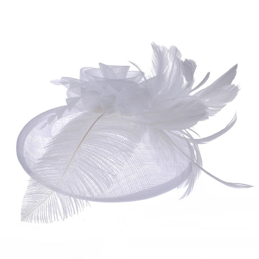 HKM-593811 Ostrich Wool Western Style Top Hat with Floral Embellishments for Women