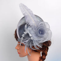 HKM-593811 Ostrich Wool Western Style Top Hat with Floral Embellishments for Women