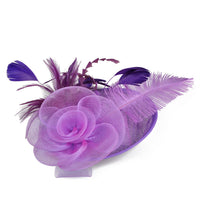 HKM-593811 Ostrich Wool Western Style Top Hat with Floral Embellishments for Women