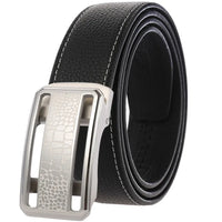 HKM-505683 Stainless Steel Buckle Cowhide Leather Belt - Model LY36-61344-5