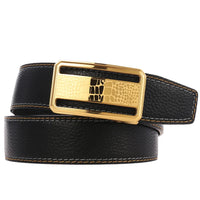 HKM-505683 Stainless Steel Buckle Cowhide Leather Belt - Model LY36-61344-5