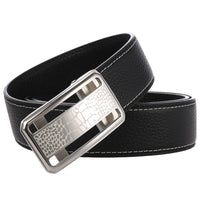 HKM-505683 Stainless Steel Buckle Cowhide Leather Belt - Model LY36-61344-5