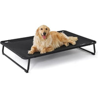 HKM-152595 Elevated Large Dog Outdoor Bed with Adjustable Buckle Legs, Washable Mesh Cover, Non-Slip Feet, Durable, Indoor & Outdoor Use