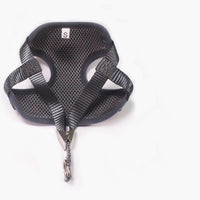 HKM-322899 Small Dog Leash with Chest Strap - Available in Red, Black, and Dark Blue Lattice, Sizes S to L
