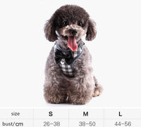 HKM-322899 Small Dog Leash with Chest Strap - Available in Red, Black, and Dark Blue Lattice, Sizes S to L