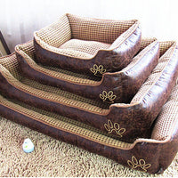 HKM-718227 Soft Suede Dog Bed with Blanket and Summer Mat - Cozy Pet Nest for Dogs