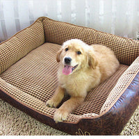 HKM-718227 Soft Suede Dog Bed with Blanket and Summer Mat - Cozy Pet Nest for Dogs
