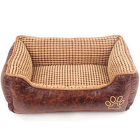 HKM-718227 Soft Suede Dog Bed with Blanket and Summer Mat - Cozy Pet Nest for Dogs