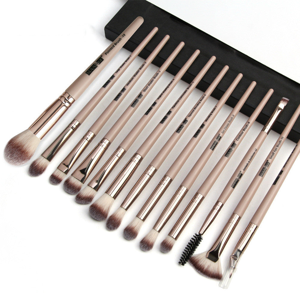 HKM-942227 13-Piece Eyeshadow Makeup Brush Set in Multiple Colors for Precision Application