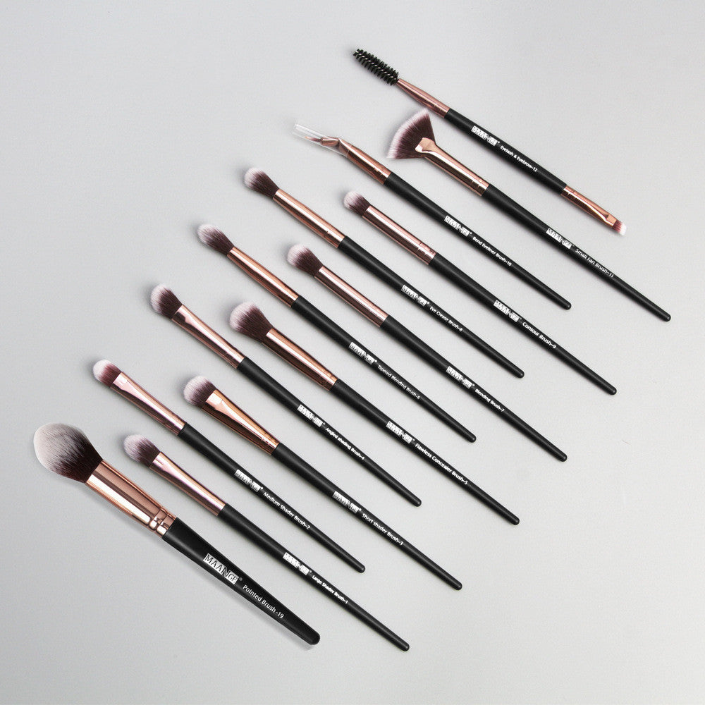 HKM-942227 13-Piece Eyeshadow Makeup Brush Set in Multiple Colors for Precision Application