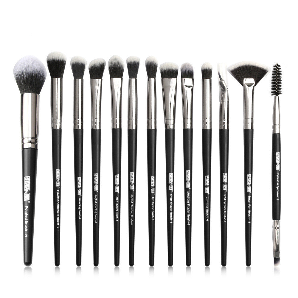 HKM-942227 13-Piece Eyeshadow Makeup Brush Set in Multiple Colors for Precision Application