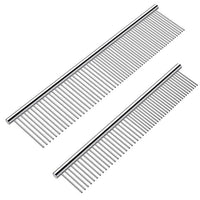HKM-744915 Stainless Steel Pet Grooming Comb with Rounded Ends for Tangle and Knot Removal in Dogs and Cats