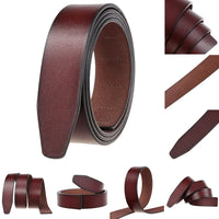 HKM-158739 Vintage Men's Leather Belt Strap, 3.5 cm Wide, No Ratchet Design, Style LY35-3308