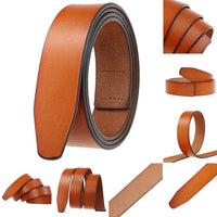 HKM-158739 Vintage Men's Leather Belt Strap, 3.5 cm Wide, No Ratchet Design, Style LY35-3308