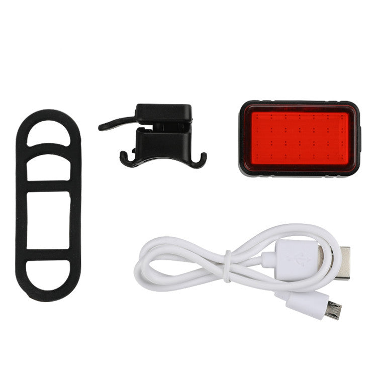 HKM-758419 USB Rechargeable Smart Sensor Tail Light for Mountain Bicycles - COB Warning Light