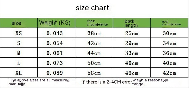HKM-016339 Casual Spring and Summer Clothing for Small Dogs and Puppies in Various Colors