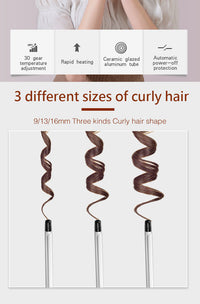 HKM-667475 Wool Curling Iron for Instant Noodle Waves, Thin Curler - 22-30W Power