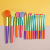 HKM-100627 15-Piece Multi-Color Makeup Brush Set for Effortless Beauty Application