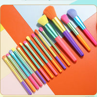 HKM-100627 15-Piece Multi-Color Makeup Brush Set for Effortless Beauty Application