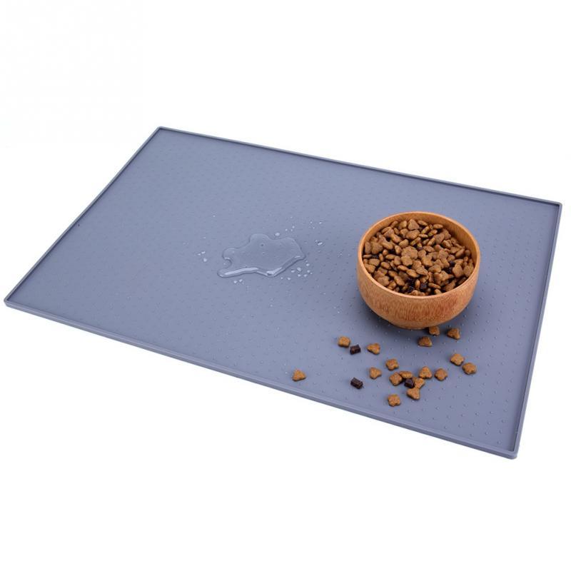 JMT-798346 Siloxane Non-Allergic Dog & Cat Feeding Mat – Durable, Flexible, Anti-Slip Design for Easy Clean-Up and Travel