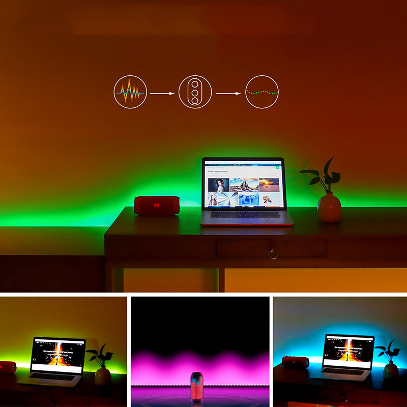 KTX-199379 Color-Changing USB Soft Light Strip with Mobile App Control
