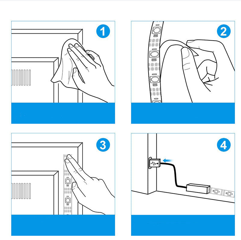 KTX-199379 Color-Changing USB Soft Light Strip with Mobile App Control