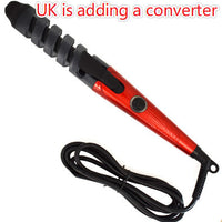 HKM-994835 Magic Spiral Curling Iron with Anion Hair Care, Anti-Scald and 40W Power - Model XD-178 in Red