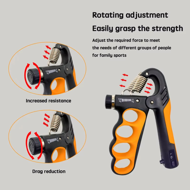 KTX-078867 Adjustable Hand Grip Strengthener for Muscle Training - 5-100kg Resistance Levels