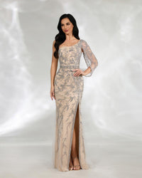 HKM-908947 Elegant Silver Evening Dress for Women - EZ25140 Style