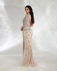 HKM-908947 Elegant Silver Evening Dress for Women - EZ25140 Style